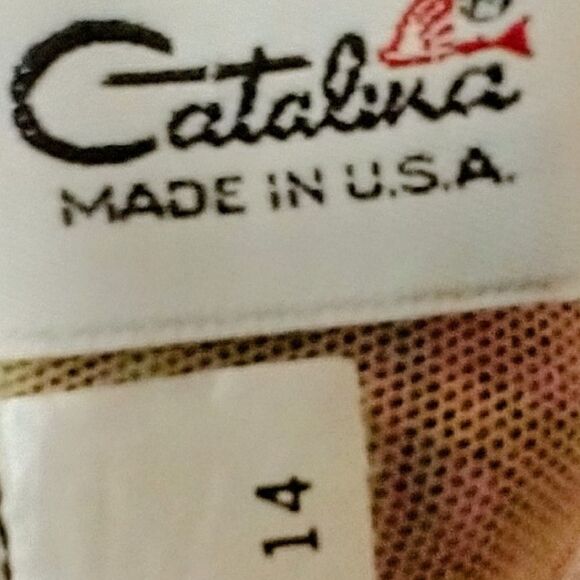 Catalina Women's Multi-color V-neck one piece   Swimsuit. SIZE 14 - Picture 7 of 9